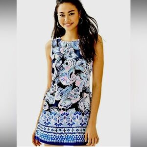 • Lilly Pulitzer • Donna Romper in the "High Tide Navy Holy Flockamolie" print 2